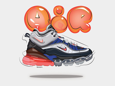 The A I R air max concept sneakers illustration lettering nike sneaker design sneakers