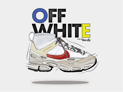 O F F W H I T E ***literally concept sneakers cortez illustration lettering nike raf simons runners sneaker design sneakers