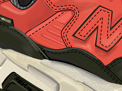 NB Close Up branding close up colors concept design illustration new balance shade sneakerhead sneakers stroke illustration vector women in illustration