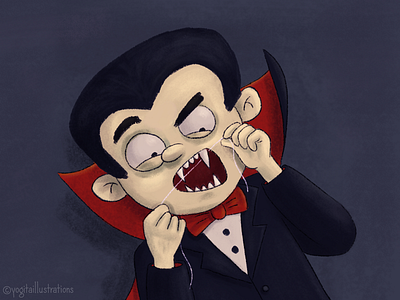 Teeth 2d art artist cartoon character character design childrens book illustration digital art digital painting dracula drawing illustration inktober inktober2020