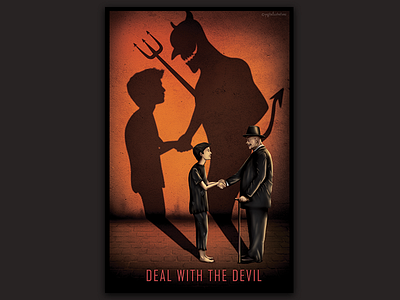 Deal With The Devil cartoon character character design deal devil digital art digital painting graphic illustration poster