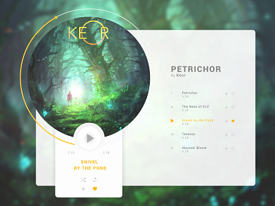 Music Player - Keor design music music player ui ux web