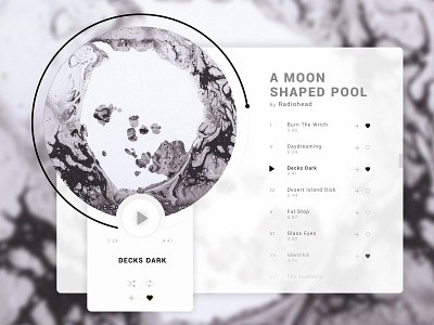 Music Player - Radiohead design music music player ui ux web