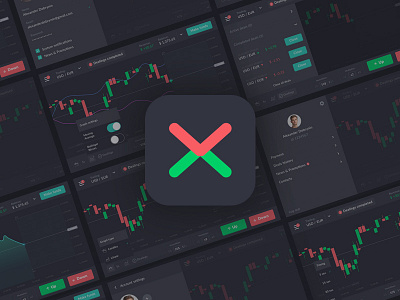 BinX - Binary options app for iOS binary ios options prototype sketch ui ux