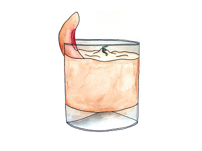 Pink-ish Drinks, part 6 alcohol cocktail drawing drink fruit fun illustration pink watercolor