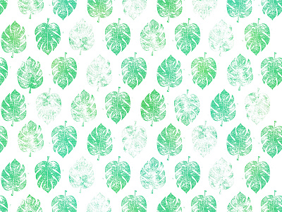 Monstera Pattern green greenery illustration leaf monstera pattern plant stamp