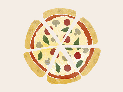 Pizza Slices food illustration pie pizza slice slices sticker mule vinnys