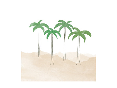 Palm Trees beach illustration paint painted palm palm tree palm trees plant summer trees weather