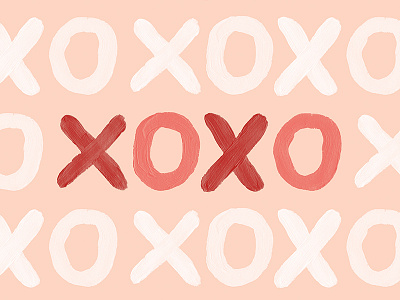 xoxo galentines galentines day illustration love painted pattern simple valentines valentines day xoxo