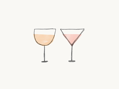 Cute Cocktails alcohol cocktail cocktails drink drinks happy hour illustration martini painted party