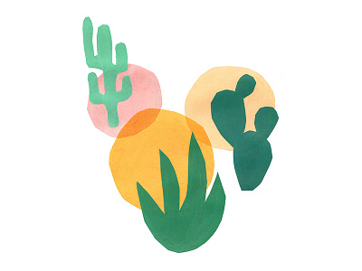 Desert Vibes abstract cactus desert greenery illustration plant plants