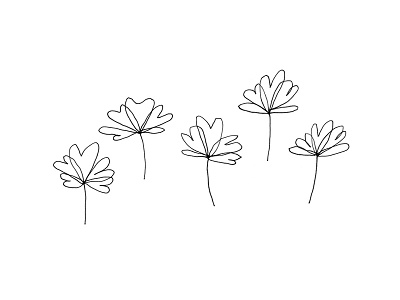 Simple Flowers cute flower flowers illustration line plant plants simple