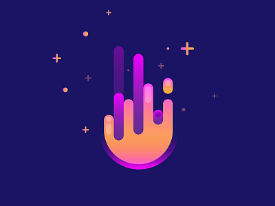 Starfall flat gradient design illustration space star