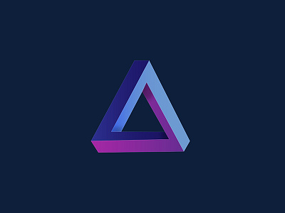 Penrose flat illustration logo penrose penrose triangle