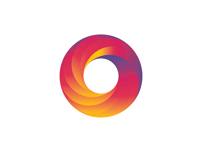 "O" Logo design gradient gradient color illustration logo