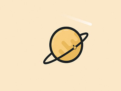 Saturn's Ring design flat graphic illustration minimal minimalist space