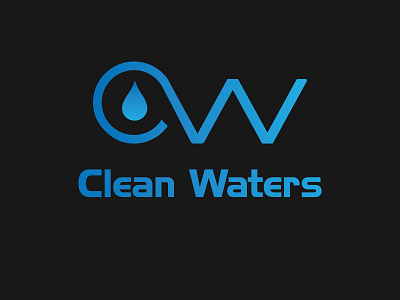 Clean Waters design gradient illustration logo logodesign logodesigner logodesigns minimal minimalist