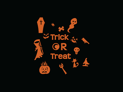 Trick or Treat design flat icon icons illustration logodesigns minimal minimalist vector