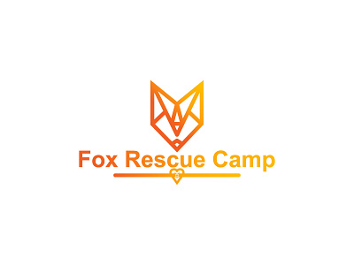 Fox Rescue Camp branding design flat gradient illustration logo logodesign logodesigner logodesigns minimal minimalist