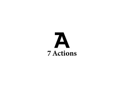7 Actions branding flat logo logodesign logodesigner logodesigns minimal minimalist
