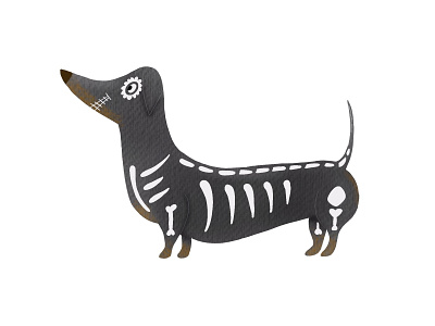 Spoooky Dachshund! dachshund digitalart digitalwatercolor illustration procreate
