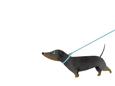 Pulling Dachshund animal illustration dachshund digitalart dog illustration illustration sausage dog