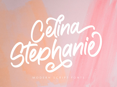 Celina Stephanie // Modern Script Fonts branding customtype elegant font font logo font modern calligraphy modern font script signature typography
