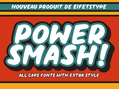 Power Smash - All Caps Layered Fonts customtype font illustration logo logo font modern calligraphy modern font signature typo typography