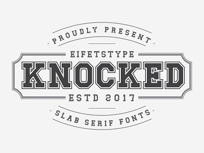 Knocked - Slab Serif Fonts customtype font illustration logo logo font modern calligraphy modern font regular rough serif signature slab serif