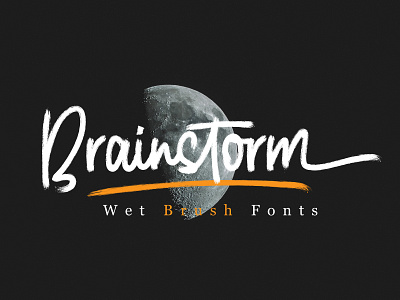 Brainstrom // Wet Brush Fonts