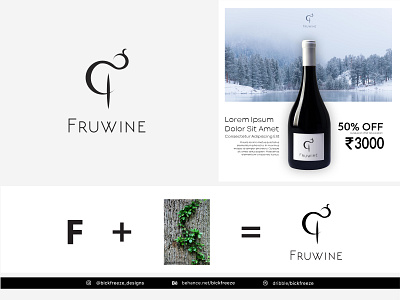 Fruwine | Logo work | Wine Brand brand design brand identity branding branding and identity branding design logo logo brand logo design