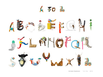 Animal Alphabet animal illustration puppet stop motion type design