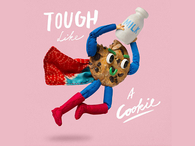 Emoji Cookie cookie hand written type illustration puppet