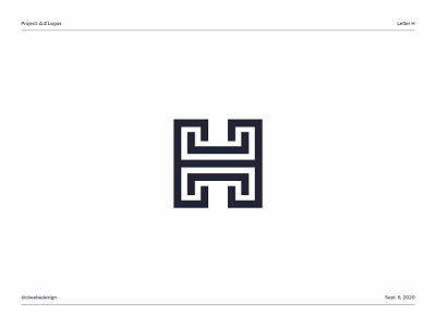 A-Z Logos: Letter H brand design branding h logo letter h letter h logo lettermark logo logo design logodesign logomark minimalist logo monogram