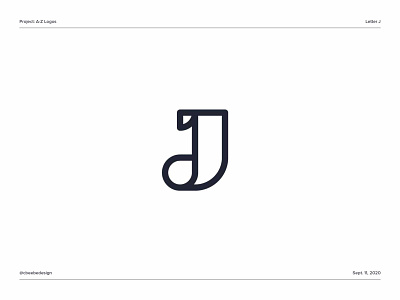 A-Z Logos: Letter J brand design branding j logo letter j lettermark logo logo design logomark minimalist logo monogram