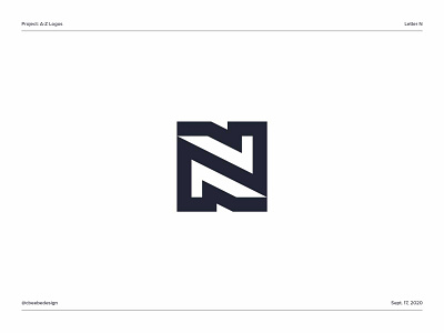A-Z Logos: Letter N brand design branding letter n logo lettermark logo logo design logodesign logomark minimalist logo monogram n logo negative space logo