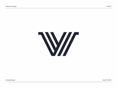 A-Z Logos: Letter V alphabet logo brand design branding letter v letter v logo lettermark logo logo design logodesign logomark minimalist logo monogram