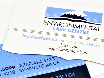 Environmental Law Centre business cards logo