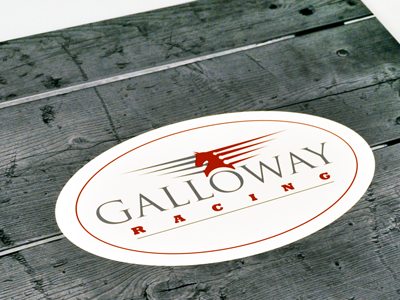 Galloway Racing letterhead logo presentation folder
