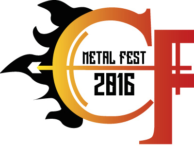 Crossfire Metal Fest Logo crossfire festival logo fire logo logo design metal festival red yellow