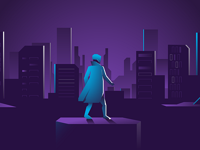 The Defender | Infographic agency cityscape data security defender digital gradient illustration infographic redstamp saas spot illustration tech vector