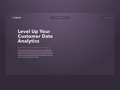 Level Up Your Customer Data Analytics analytics campaign design data data analytics gradients illustration landing page landing page design layout level up marketing saas ui