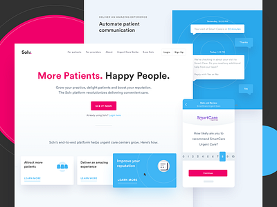 Solv: More Patients. Happy People. branding conversion conversion rate optimization design develop illustration marketing ui webdesign website website design