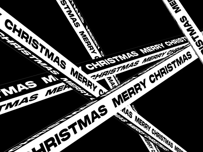 Merry Christmas abstraction animation black and white motion shape type