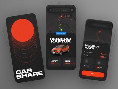 Car Sharing App app mobile shearing ui