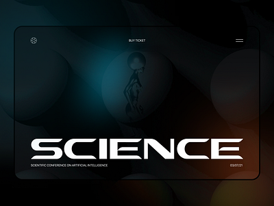 Scientific conference conference gradient main screen minimal