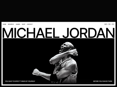 Jordan Website black and white design sport ui