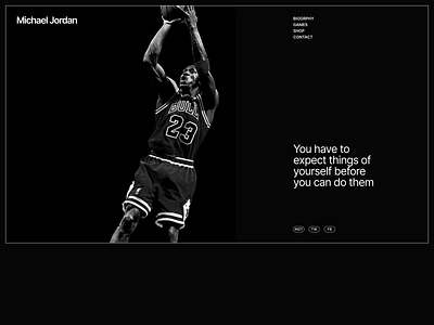 Jordan Website 3 black and white design grid typography ui