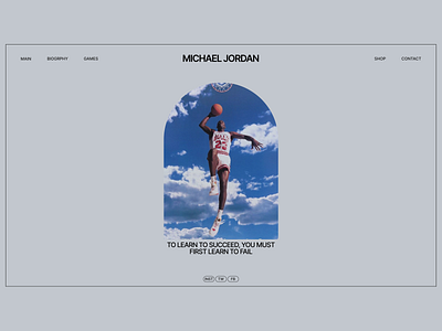 Jordan Website 4 black and white sport ui website