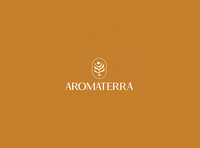 Logo for Aromaterra beauty beauty logo brand branding cosmetic design elegant design incense logo logotipo logotype marca minimal minimalist logo natural nature plant plants